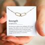 Strength Necklace – Encouragement Gift For Her, Tough Times Jewellery, Inspirational Present For Women, Resilience Gift, thumbnail 1 of 7