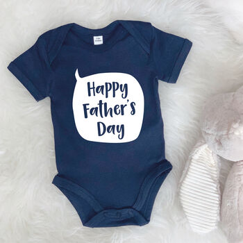 Happy Fathers Day Speech Bubble Baby Grow, 3 of 11