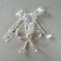 Personalised Beaded Bow Newly Wed Christmas Decoration, thumbnail 3 of 4