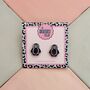 Penguin Glitter Resin Studs / Gift For Penguin Lovers / Christmas Studs, thumbnail 1 of 5