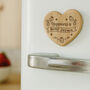 Oak Heart Magnet 'Happiness Is Homegrown' | Home Decor | Fridge Magnet, thumbnail 1 of 2