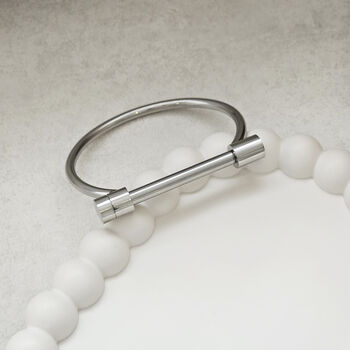 Screw Cuff Bangle Silver, 2 of 6