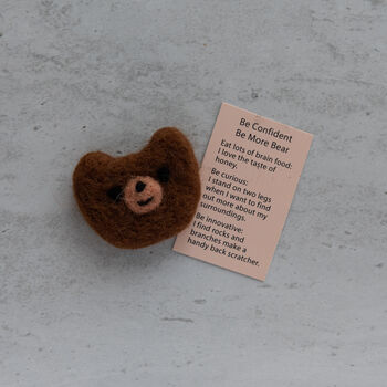 Wool Felt Bear Spirit Animal Gift In A Matchbox, 4 of 7
