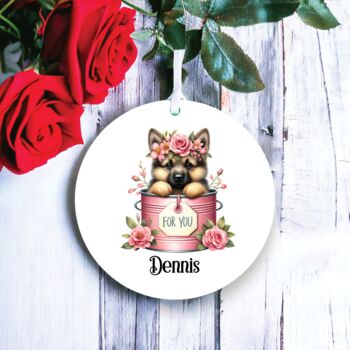 Personalised German Shepherd Love Decoration, 2 of 2