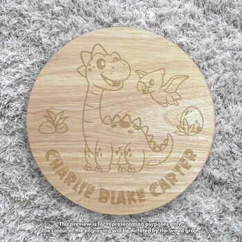 Personalised Wooden Dinosaur Toddler Step Stool, 6 of 7