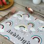 Rainbows Personalised Placemat, thumbnail 2 of 4