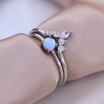 Simple Moonstone Ring In Sterling Silver, 3 of 9