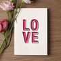 'Love' Letterpress Card, thumbnail 1 of 3
