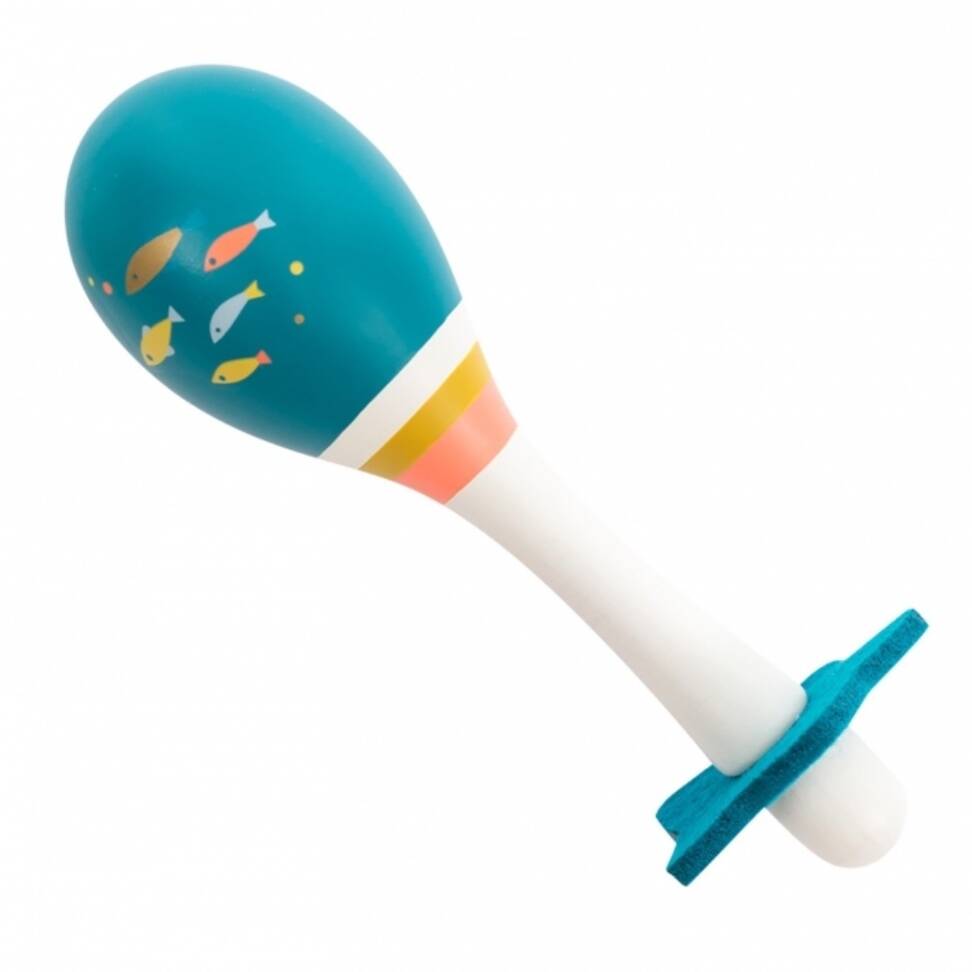 Blue Sea Life Wooden Maraca By Loula And Deer | notonthehighstreet.com