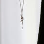 Snake Pendant Necklace In Sterling Silver, thumbnail 10 of 12