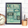 Ten Things I Love About You, Personalised Print For Him, thumbnail 1 of 10