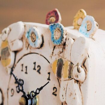 Small Bumble Bee Mantel Clock With Numbers, 3 of 6