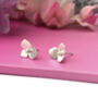 Sterling Silver Thank You Bridesmaid Hydrangea Earrings, thumbnail 2 of 12