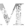 'Letter M' Linear Illustration Print, thumbnail 2 of 7