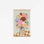 Boho Floral Vase Wall Hanging Hand Painted Design, thumbnail 4 of 5