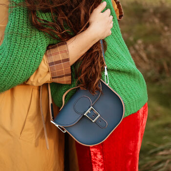 Small Leather Satchel Bag, 9 of 10