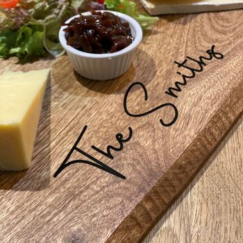 Personalised Mango Extra Long Serving Board, 2 of 3