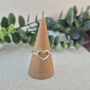 Sterling Silver Open Love Heart Band Stacking Ring, thumbnail 1 of 6