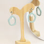 Clay Hoop Earrings With Freshwater Pearls Gold Plated, thumbnail 5 of 6