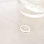 Halo Birthstone Necklace Crystal April, thumbnail 6 of 6