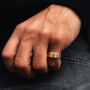 Gold Plated Stainless Steel Band Ring For Men, thumbnail 1 of 10