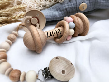 First Toy / Keepsake Wooden Rattle, 3 of 7