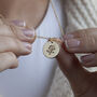 Gold Plated Or Sterling Silver Rose Pendant Necklace, thumbnail 1 of 4