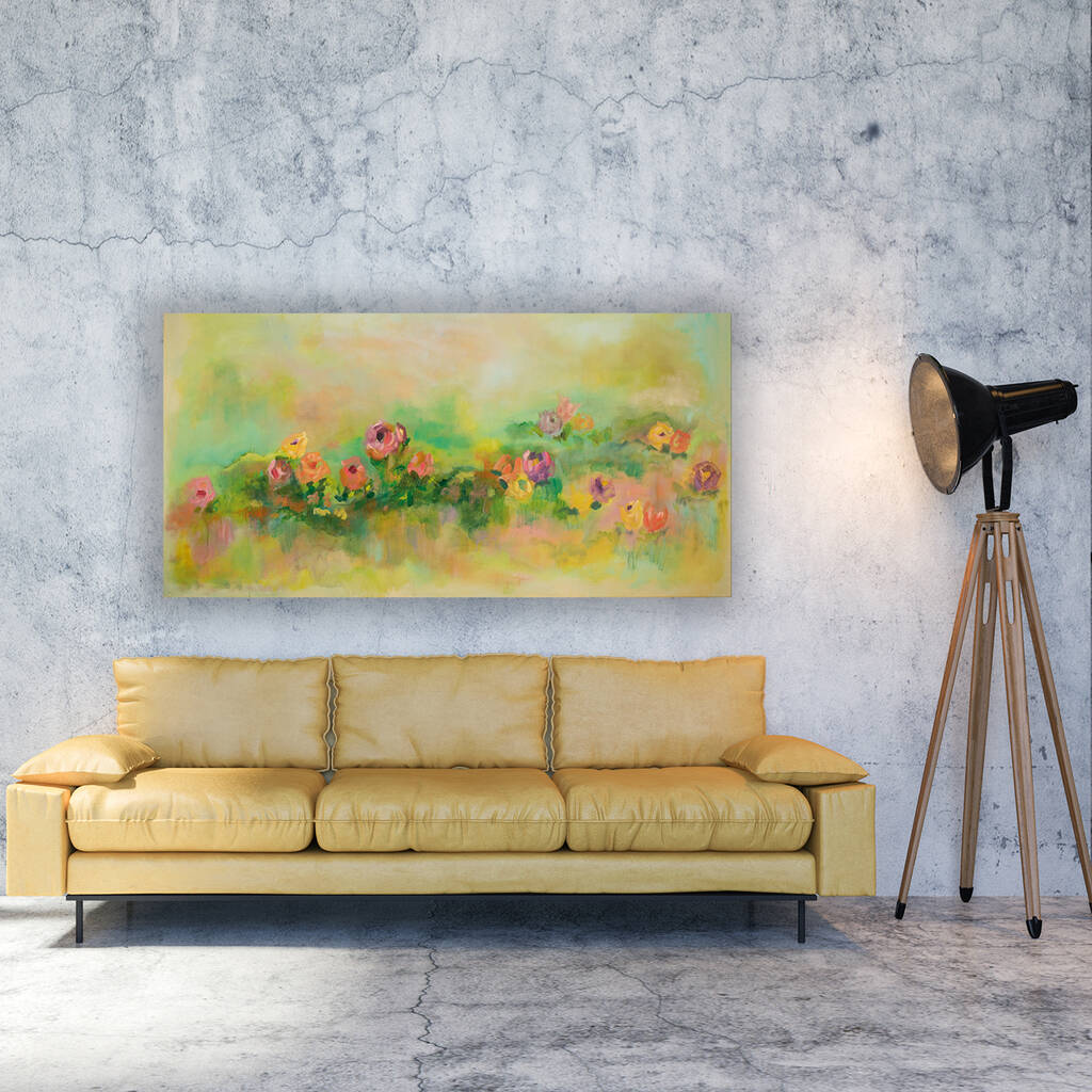 Rosae Floral Painting Canvas Print By Megan Rose