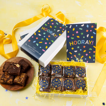 'Hooray!' Gluten Free Luxury Brownie Gift, 3 of 4