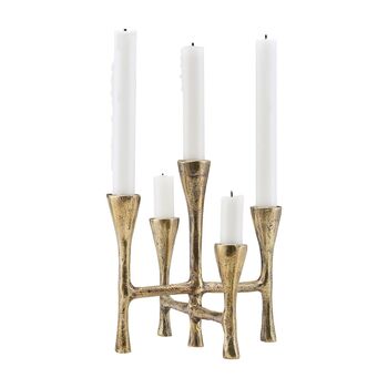 Tristy Brass Candle Holder, 2 of 4