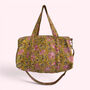 Large Weekend Duffle Bag | Yellow Block Print Floral, thumbnail 1 of 7