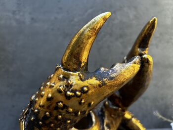 Drunken Crab Wine Bottle Holder Aged Gold Freestanding, 10 of 12