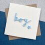 Acrylic Embellishment New Baby Boy Card, thumbnail 1 of 4