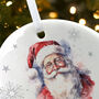 Traditional Santa Any Message Ceramic Disc Hanging Decoration Bauble + Gift Box, thumbnail 4 of 7