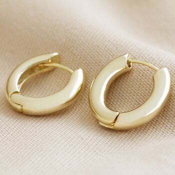 Medium Chunky Hoop Earrings In Gold Plating, 2 of 5
