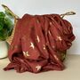Antique Stars Print Scarf In Red, thumbnail 1 of 4