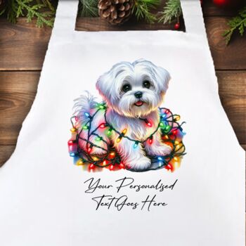 Personalised Maltese In Christmas Lights, 4 of 10