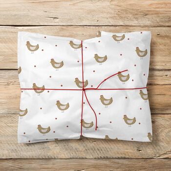 Hen And Chicken Gift Wrapping Paper Roll Or Folded, 2 of 2