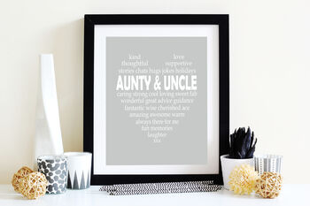 Auntie And Uncle Personalised Print, 3 of 4