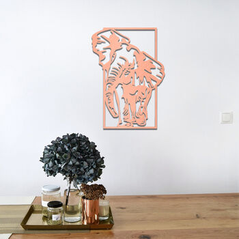 African Elephant Wooden Wall Art Modern Gift Idea, 3 of 11