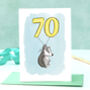 Badger 70th Birthday Card, thumbnail 1 of 9