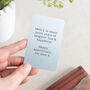 Personalised Photo And Message Tin Anniversary Wallet Card, thumbnail 2 of 2