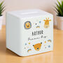 Personalised Scandi Safari Animals Money Box, thumbnail 2 of 6