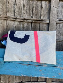 No2 Large Recycled Multifunctional Sailcloth Pouch, 4 of 6