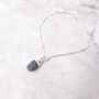 Raw Blue Sapphire Sterling Silver Bracelet, thumbnail 1 of 5