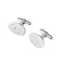 Sterling Silver Oval Hallmark Feature Cufflinks, thumbnail 2 of 3