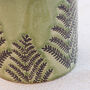 Personalised Fern Green Ceramic Milk Churn Vase, thumbnail 5 of 8