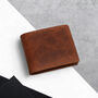 Men's Rfid Full Grain Oiled Leather Bifold Wallet, thumbnail 3 of 5