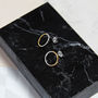 9ct Yellow Gold And Silver Circle Stud Earrings, thumbnail 1 of 5