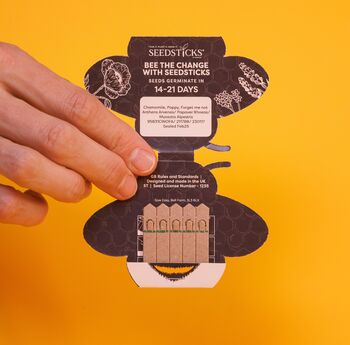 Plantable Wildflower Bee Seedsticks 10 Pack, 5 of 6